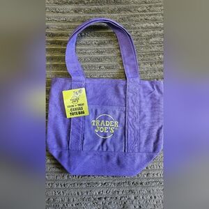 Trader Joes Purple Halloween Tote Bag
